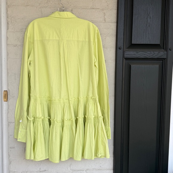 Free People Billie Mini Dress Lime Glo Green Size Medium - Picture 8 of 12